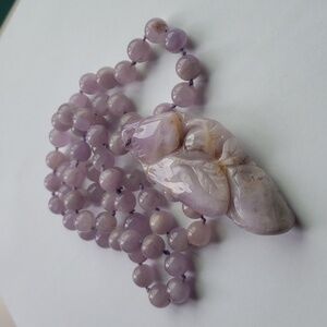 VTG Carved Amethyst Necklace